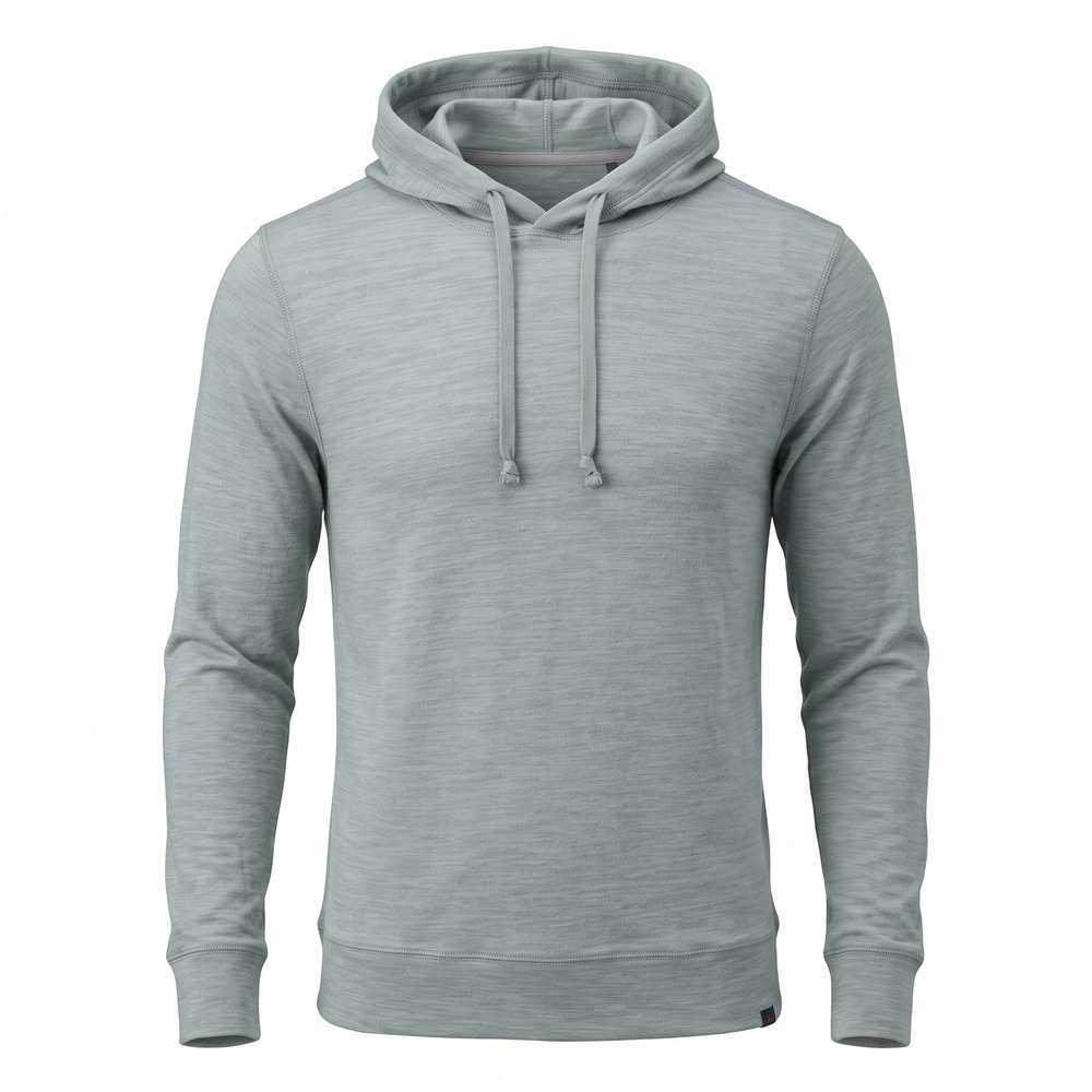 Faherty Sunwashed Organic Hoodie Mens Medium Green Slub Pullover Lightweight